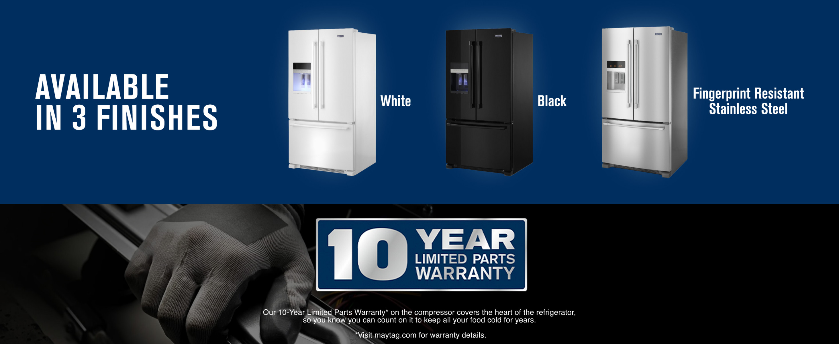 Maytag 25 cu. ft. French Door Refrigerator in Fingerprint