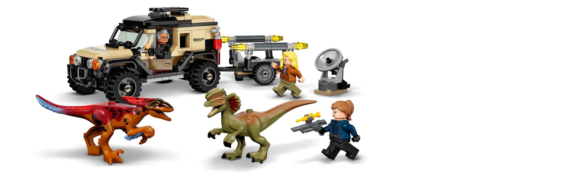 LEGO Jurassic World Dominion Pyroraptor & Dilophosaurus Transport 76951  (279 Pieces) 