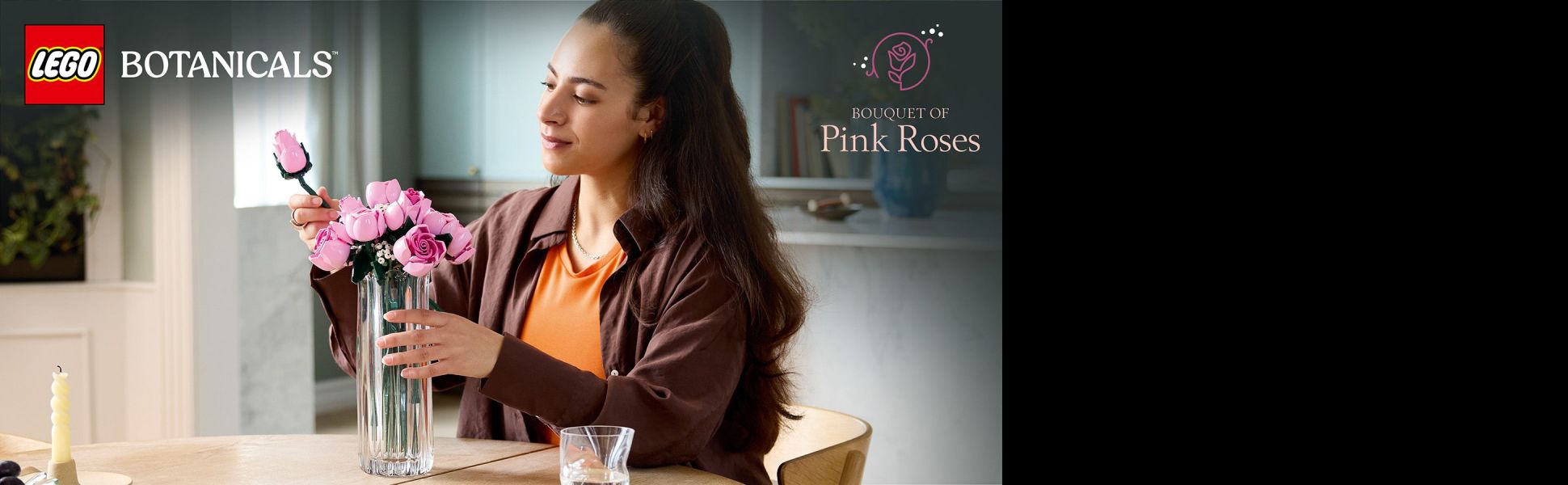Let your creativity bloom with the LEGO Botanicals Bouquet of Pink Roses building set for adults.