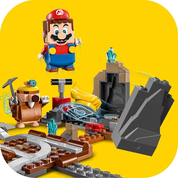 LEGO Super Mario Diddy Kong's Mine Cart Ride Expansion Set 71425,  Collectible Building Toy with Brick Built Funky Kong Figure, Super Mario  Gift Set for Kids Ages 8-10 to Combine with a