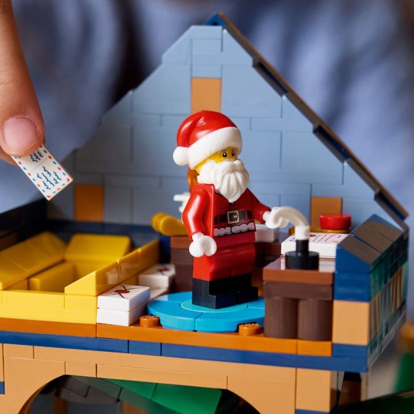 Santa helps out in the mail sorting room.