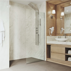 クロックワイズ.   34 VIGO Zenith 34 in. W x 74 in. H Frameless Fixed Shower