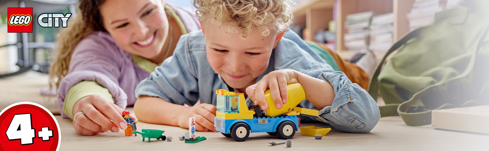 LEGO City Great Vehicles 60325 - Camión mezclador de cemento  para niños en edad preescolar, niños y niñas a partir de 4 años (85 piezas)  : Juguetes y Juegos
