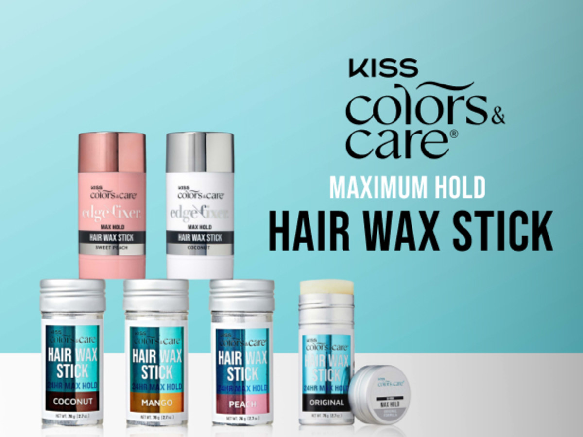 KISS, Colors & Care Edge Fixer Hair Wax Stick, 2.7 oz, Max Hold