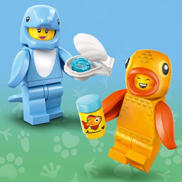 Goldfish Suit Fan and Dolphin Suit Fan.
