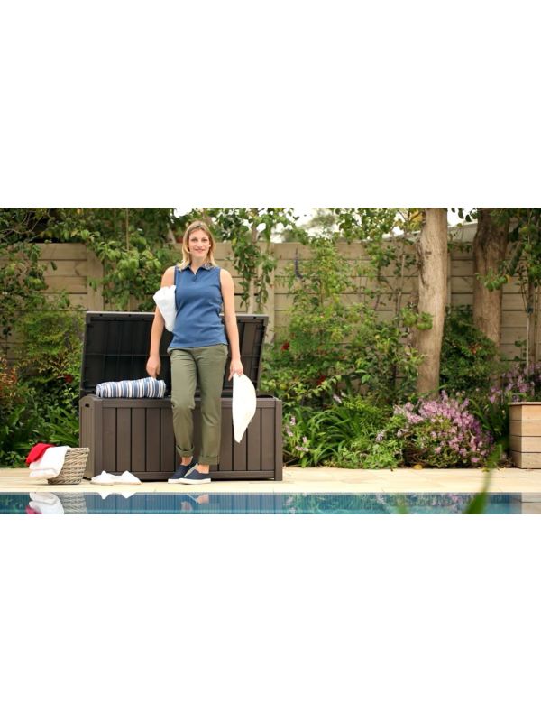 Glenwood Brown 101 Gallon Storage Deck Box - Keter US