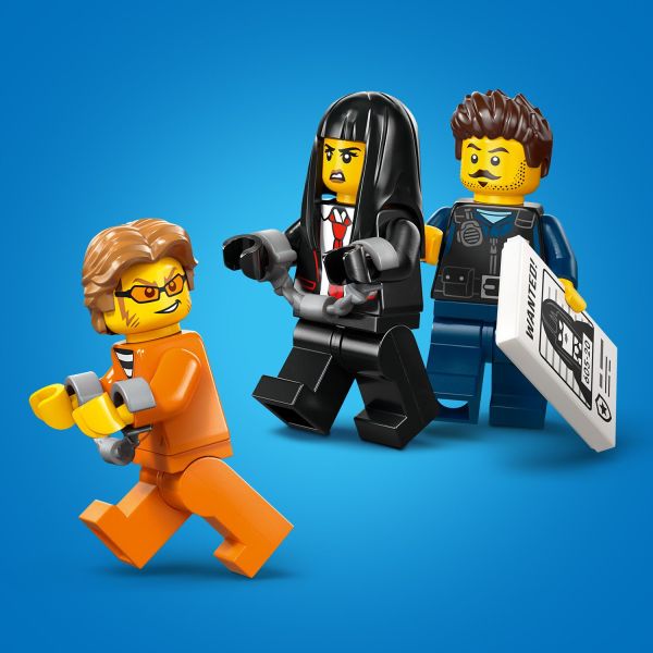 Police officer and 2 crooks for imaginative role play.