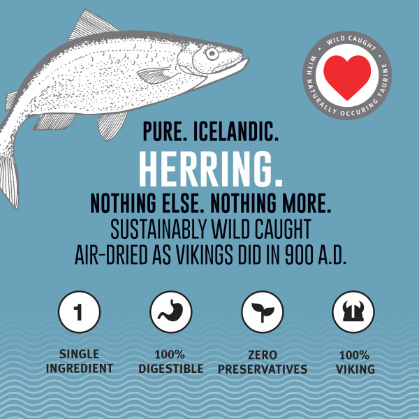 Icelandic+ Herring Dog Treats, Whole Fish, Single Ingredient