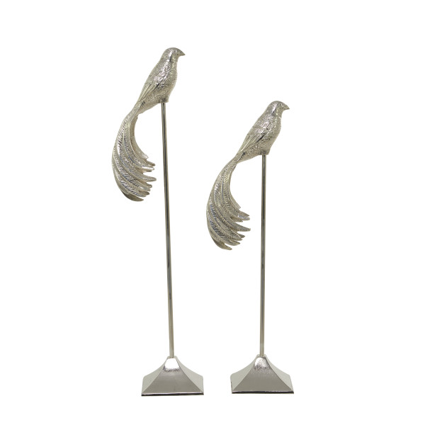 A & B Home Green Glass Bird Statues (Set of 2) 76892 - The Home Depot