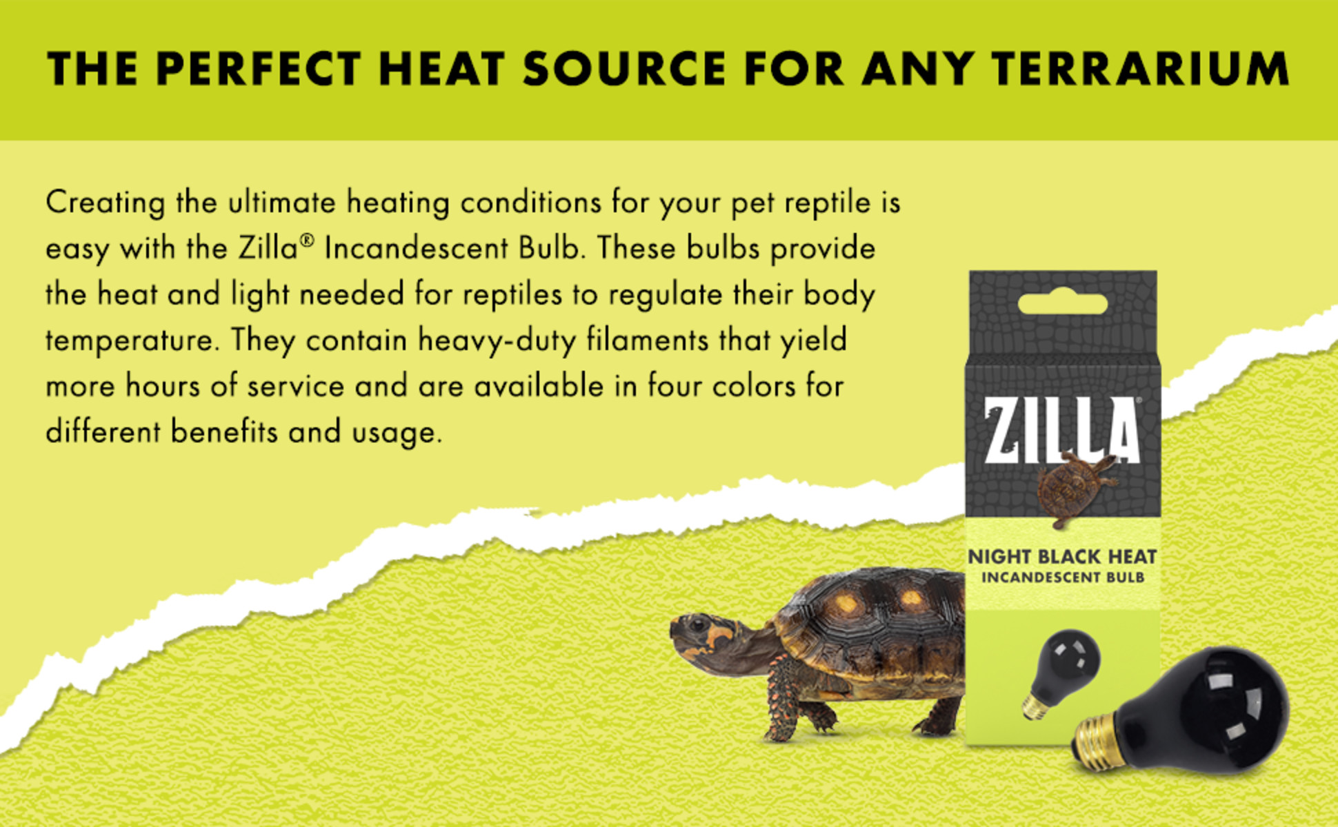 Zilla Night Black Heat Incandescent Bulb Sulcata Tortoise Heat
