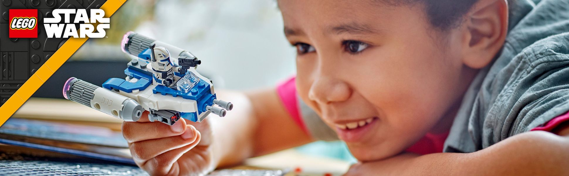 Kids take a starring role in their own epic stories with the first-ever LEGO brick-built toy model of Captain Rex’s Y-wing.