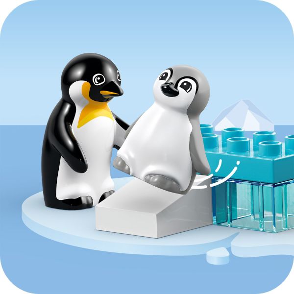 Make a slippery slide for the toy penguins to zip down.
