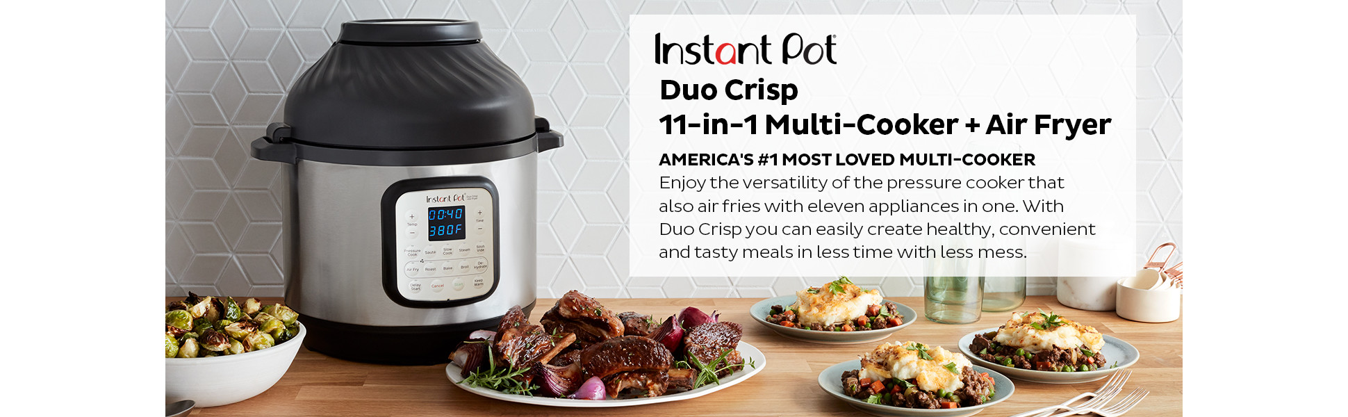 Instant Pot - Duo Crisp 6-Quart shops 11-in-1 Air Fryer & Electric Pressure Cooker