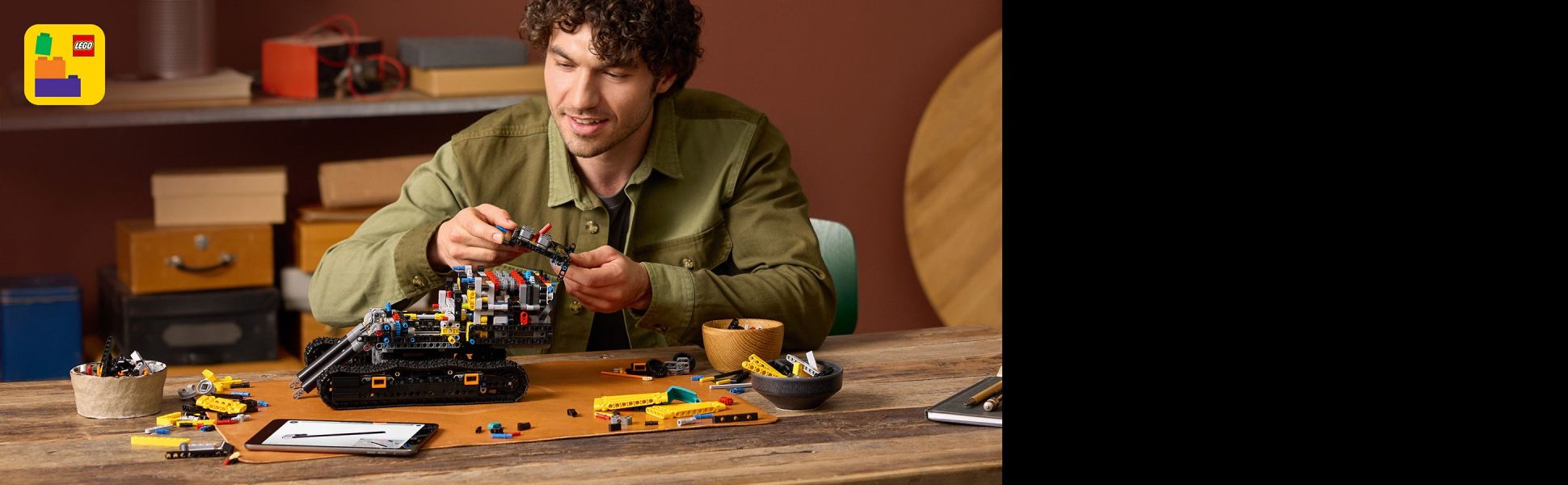 Enjoy a mindful build as you assemble the details and see the mighty machine come to life.
