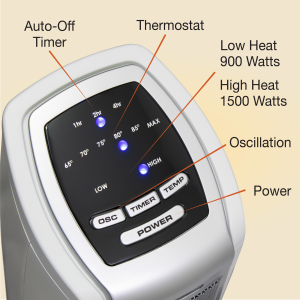 Lasko 5775 Tower 23 in. 1500-Watt Electric Ceramic Oscillating Space Heater, White