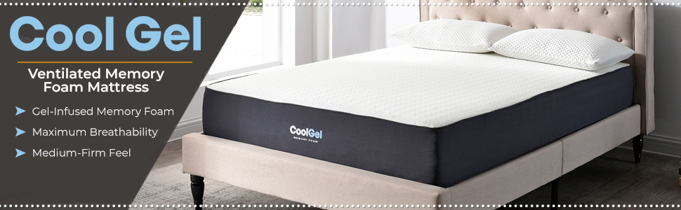 Cool Gel 12 Gel Memory Foam Mattress, Twin-XL