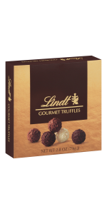 Lindt Gourmet Chocolate Truffles Gift Box, Christmas Chocolate for Gifting,  12 Count, 6.8 oz. Box 