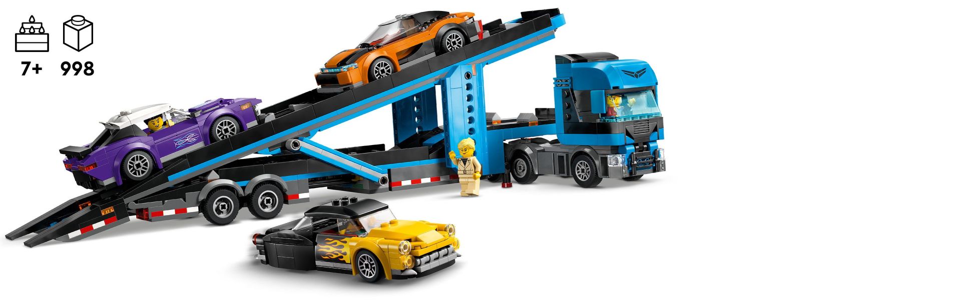 Kids can enjoy a creative building experience before loading up the sports cars and heading out on fun adventures.