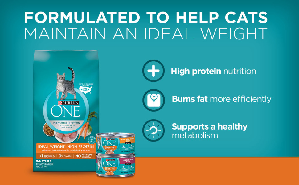 Purina one ideal weight wet hot sale cat food