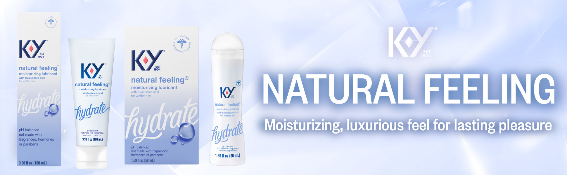 K-Y Water Based Lube Natural Feeling 1.69 fl oz Lubrificante Pessoal