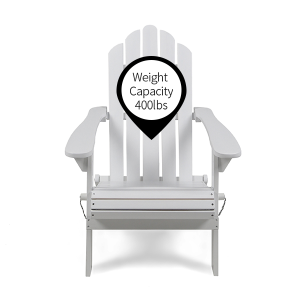 Noble House Hollywood White Folding Wood Outdoor Patio Adirondack
