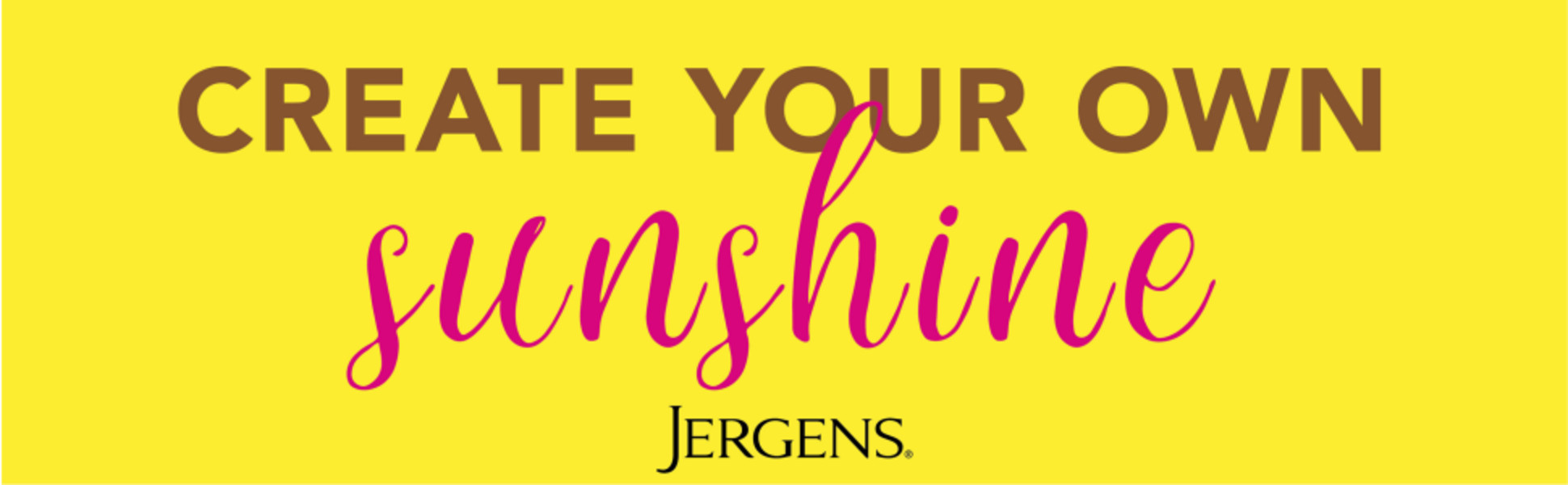 Create your own sunshine with Jergens Natural Glow