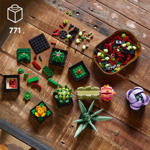 Enjoy a mindful build, crafting the details of each plant.