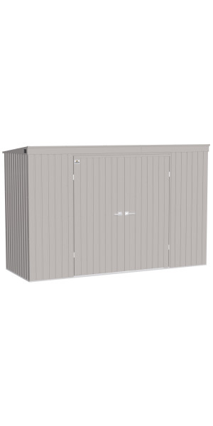 Arrow Elite Steel Storage Shed, 10x4, Cool Grey