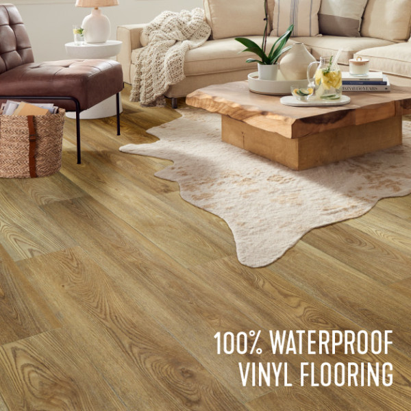 reDefine Ravine Glow 22 MIL 7 in. W x 48 in. L Waterproof Click Lock Vinyl Tile Flooring (23.64 sq. ft./ctn)