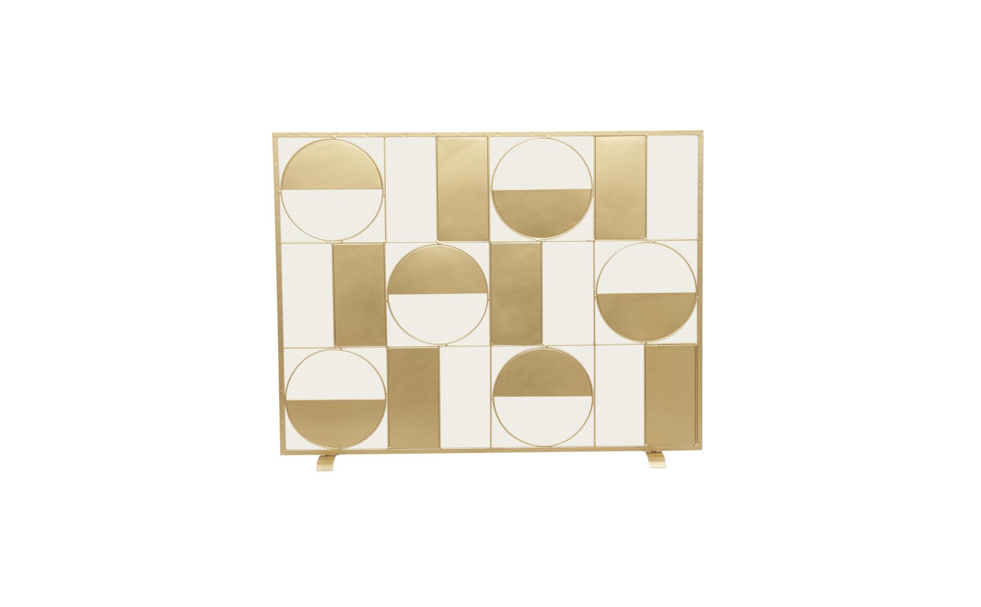 Litton Lane Gold Metal Geometric Cut-Out Single Panel
