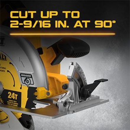 FLEXVOLT 60-Volt MAX Lithium-Ion Cordless Brushless 7-1/4 in. Circular Saw with (2) Batteries 2Ah and Bonus Hammer Drill