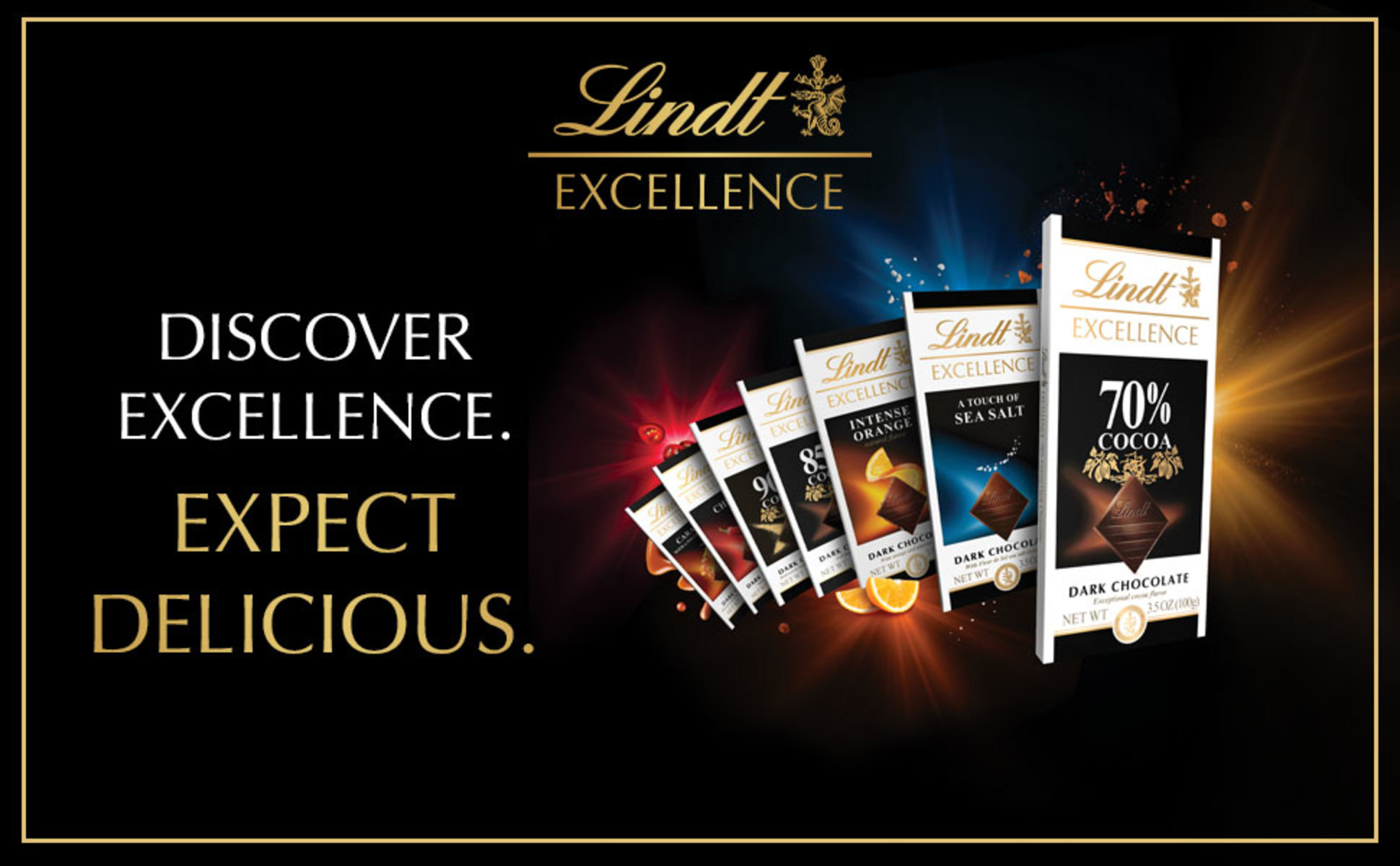 Lindt Excellence Dark Chocolate Chili Bar