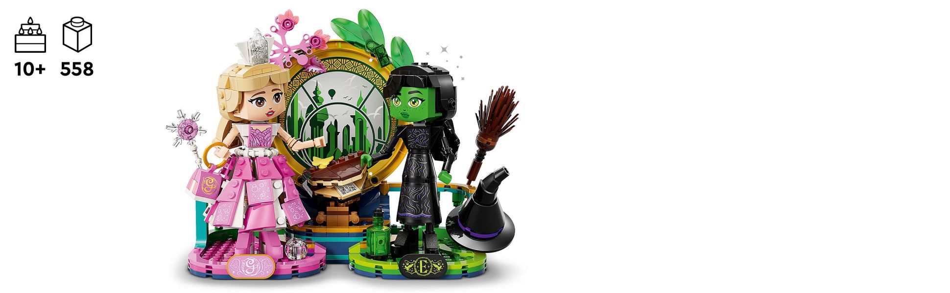 Kids relive the movie’s “Defying Gravity” scene as they pose the figure’s limbs and give them realistic accessories to hold.