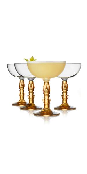 Libbey Tiki Coupe Cocktail Glasses, 8.5-ounce, Set of 4