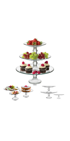 Libbey Selene 3-Tier Glass Footed Server Set