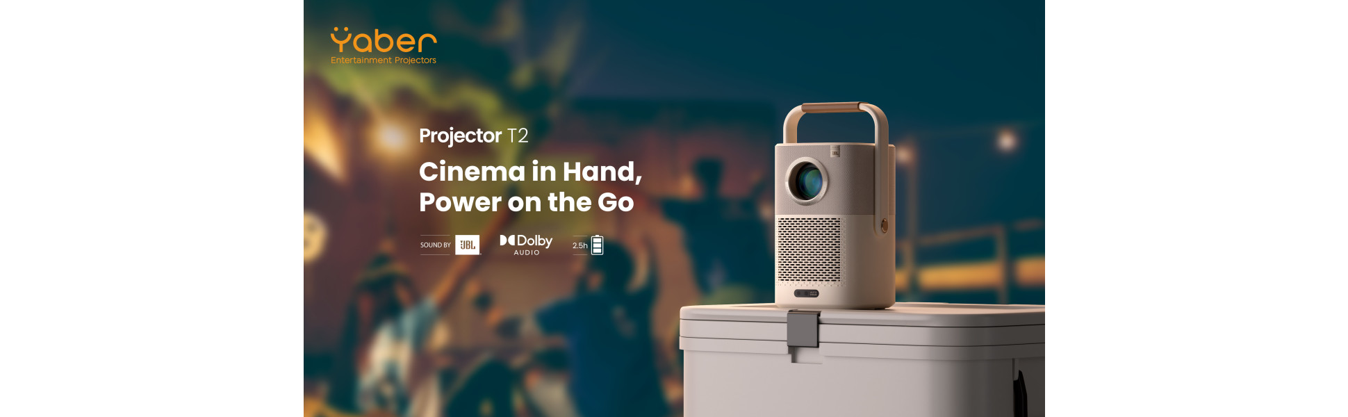 Yaber T2 Plus 1080P Home Theater Projector, JBL Speakers & Dolby