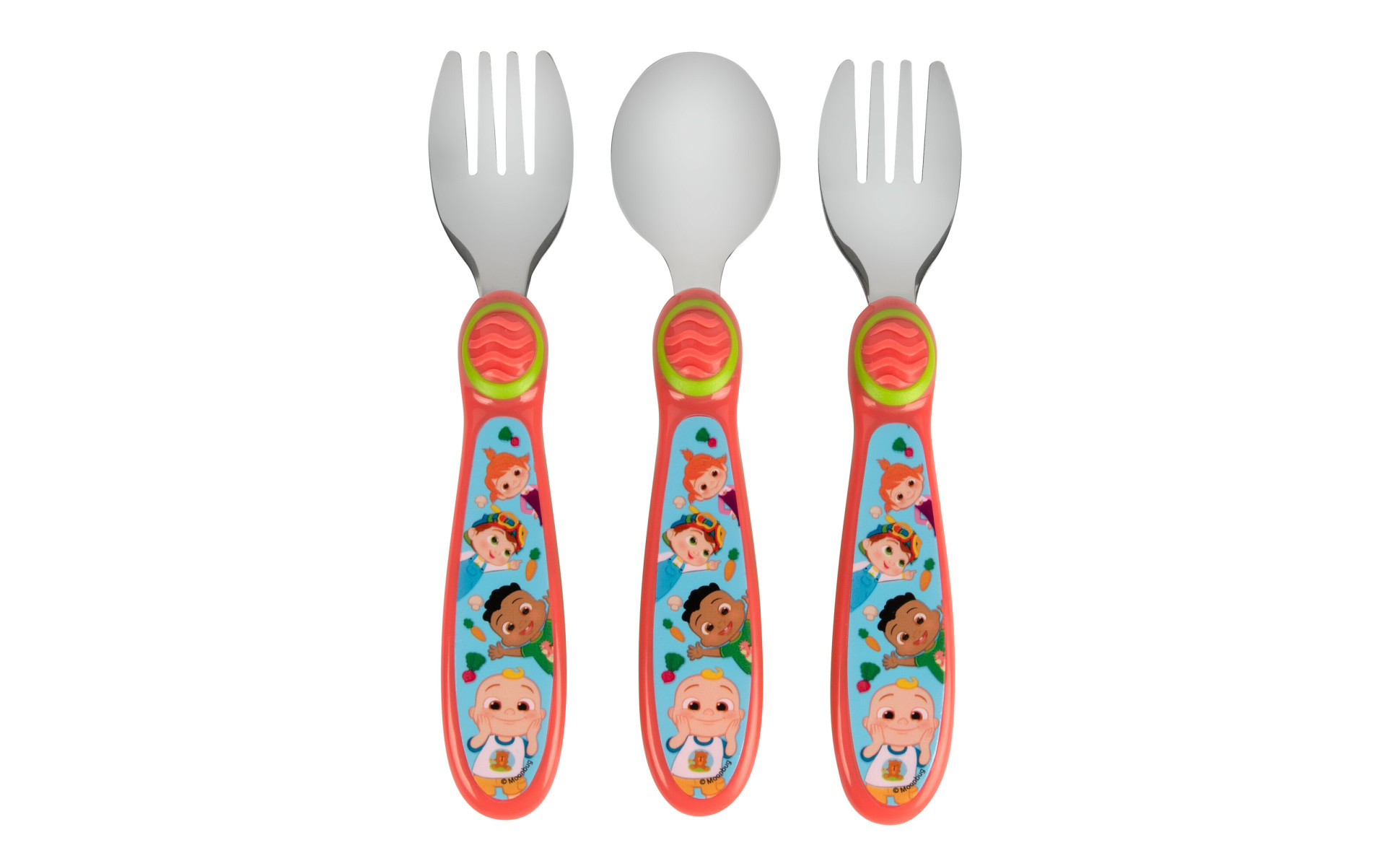 HEQUSIGNS 3Pairs Toddler Spoons and Forks Set, Stainless Steel Kids Utensils  with Portable Travel Case, Silverware and Dishes for Baby Self-Feeding 