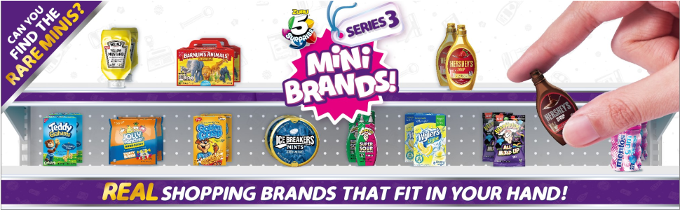5 Surprise Mini Brands Series 3 Mystery Capsule Real Miniature