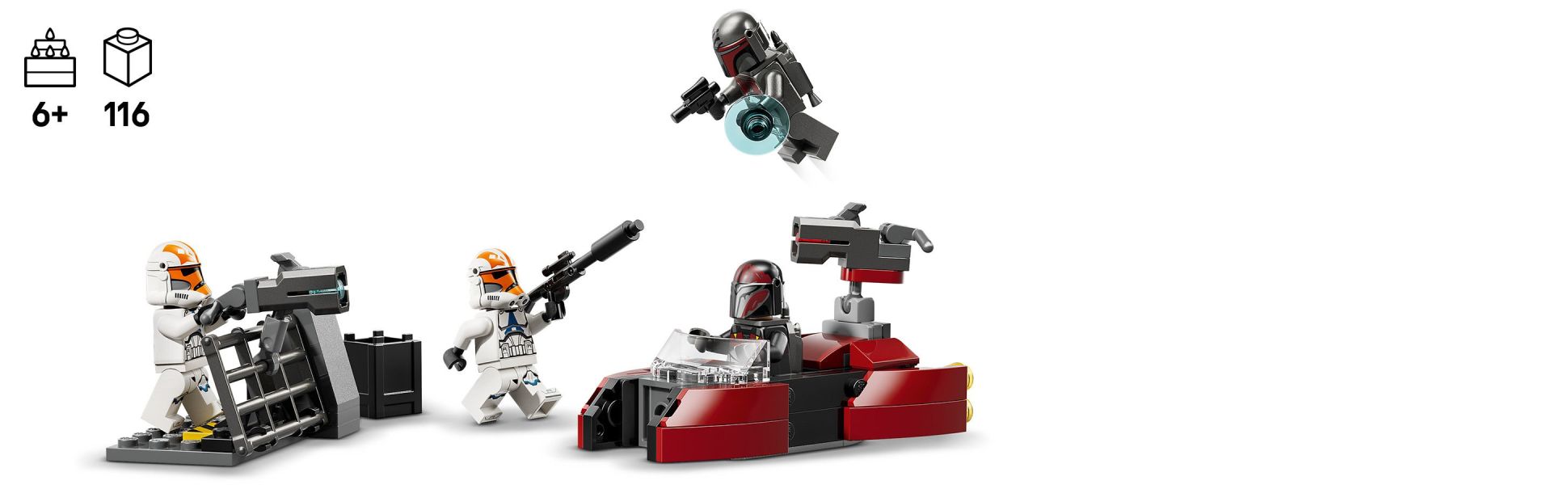 This set features quick builds and includes lots of accessories for action-packed play, including stud shooters, jetpacks and more.