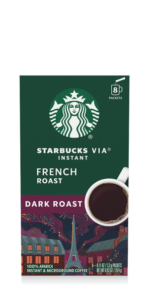 Starbucks Via Italian Roast, Dark Roast Instant Coffee, 8 Count