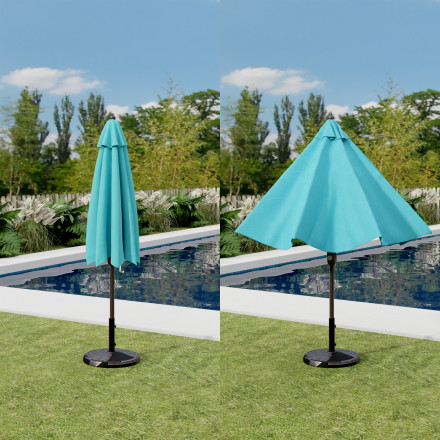 jordan manufacturing patio umbrella 10ft. Steel Octagon Offset Crank porch or poolside style with this 9.5 Offset Folding Outdoor Patio Umbrella Jordan Manufacturing 8' Royal Blue