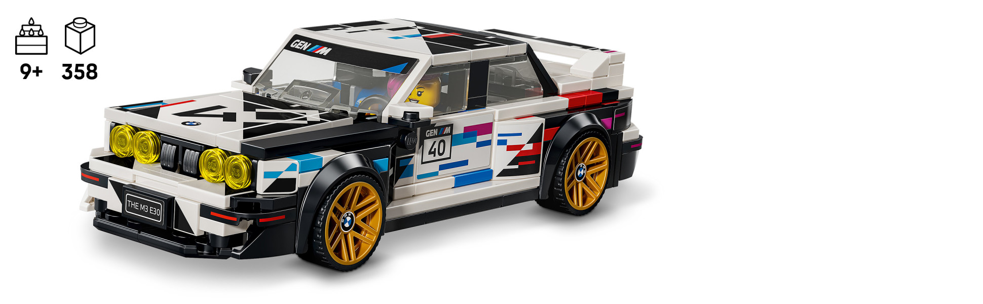Kids can enjoy a fun build before playing out action with this BMW M model packed with details from the real-life version.