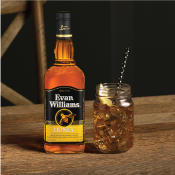 Evan Williams Honey Whiskey Liqueur, 750 ml Bottle, 33% ABV