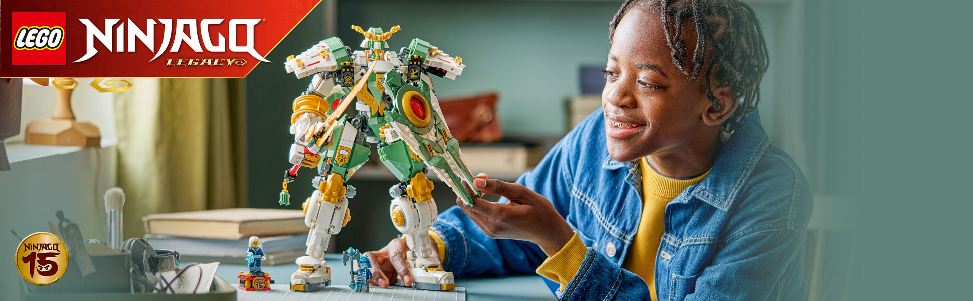 Celebrate the 15th anniversary of the LEGO NINJAGO TV show with this detailed mech toy packed with cool features.
