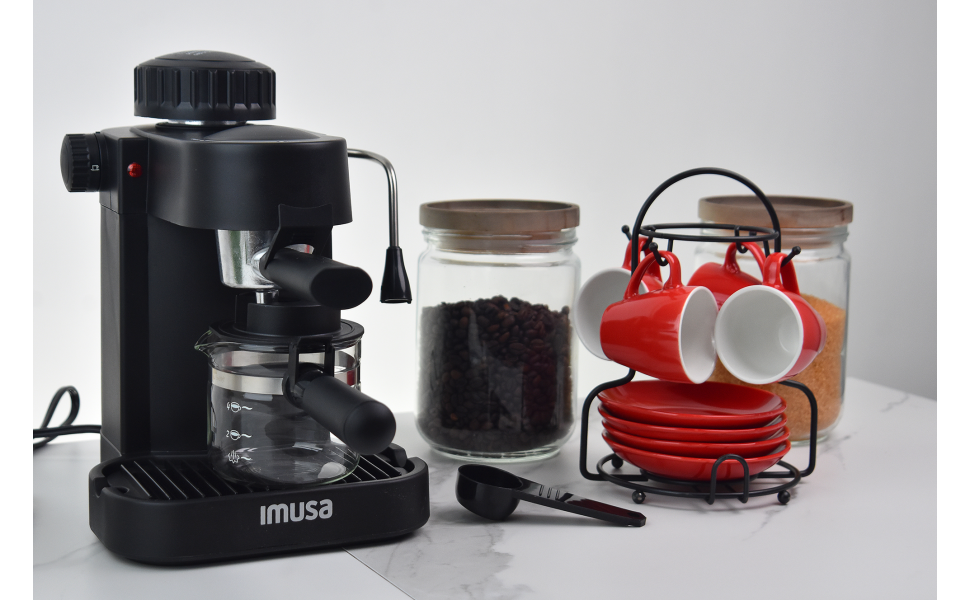Imusa 4 Cup Epic Electric Espresso/Cappuccino Maker (Cafe Cubano,  Cortadito, Colada, Cafe con Leche), Red - Yahoo Shopping