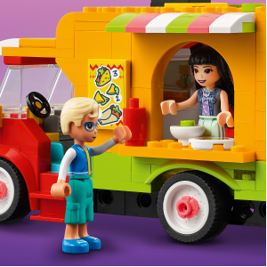 LEGO Friends Street Food Market 41701; New Food-Play Building Kit Promotes  Imaginative Play; Includes Emma and Kitten Toy; Birthday Gift for Kids Aged