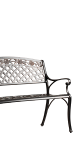 Balkene Home Scarlet Patio Bench, Antique Bronze