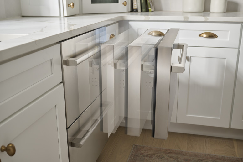 Full-extension, soft-close drawers