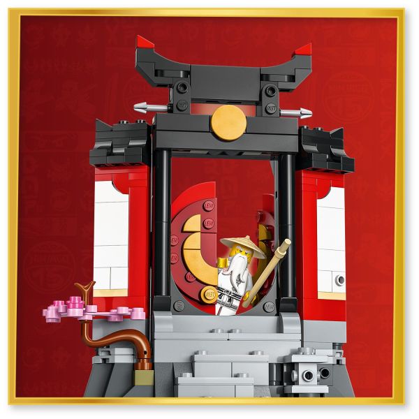 Includes opening doors, a lantern, a cherry tree.