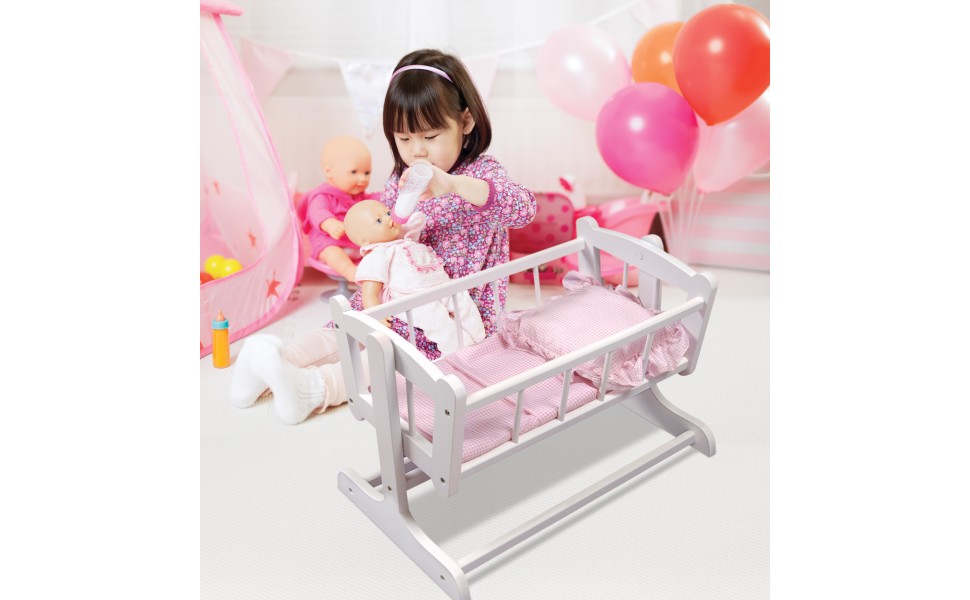 badger basket doll cradle